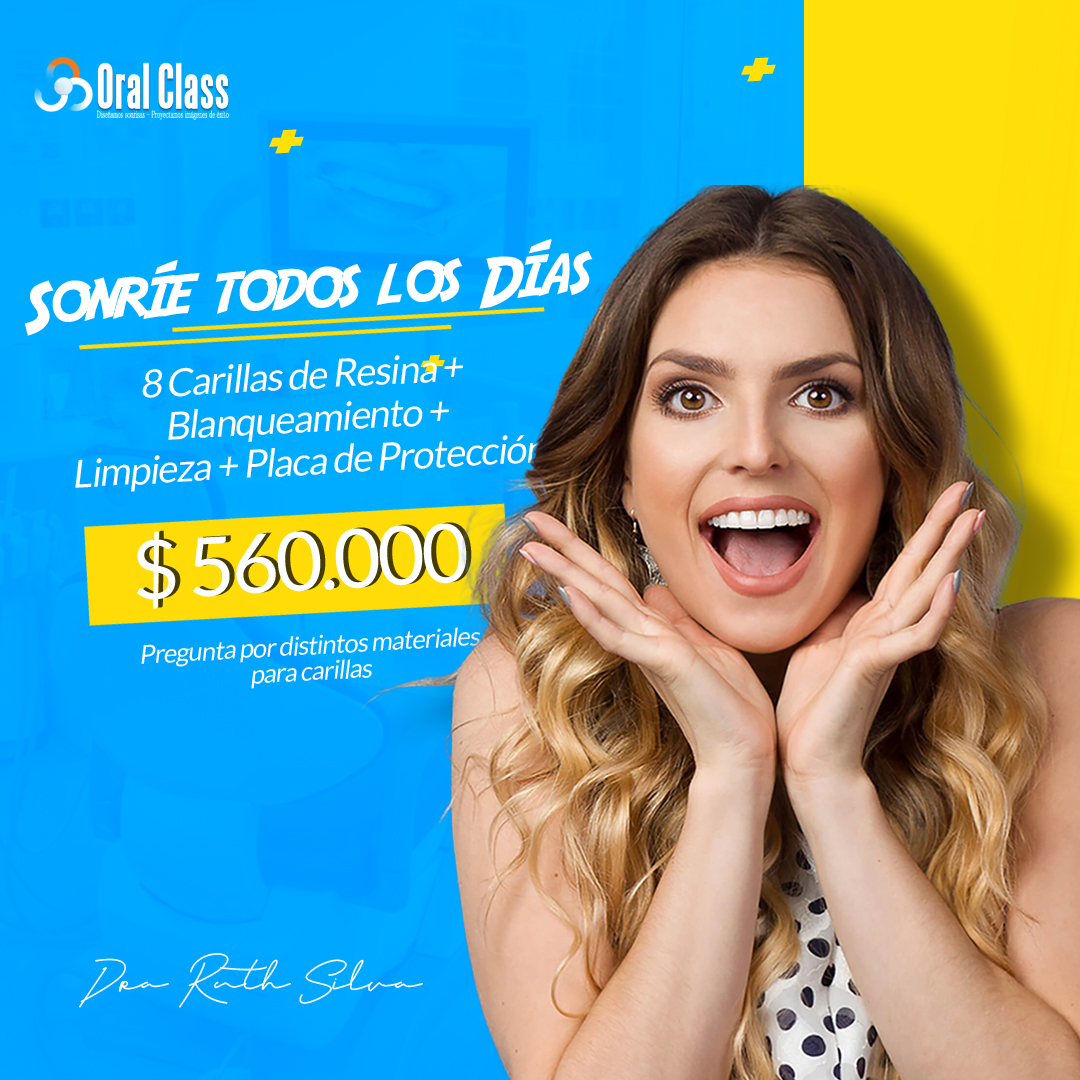 Carrilas dentales. Cambia tamao, forma y color de tus dientes $492.000 , Blanqueamiento dental 3 cuotas de $59.000